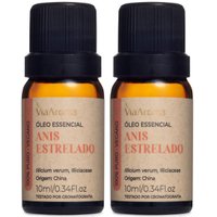 2 Óleos Essenciais Para Aromatizador 10ml Anis Estrelado Via Aroma Natural