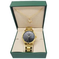 Kit Relógio Feminino Tuguir Analógico TG35094 TG226 Dourado e Preto com Brinde