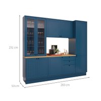 Cozinha Compacta Évora 10 PT Azul Órion