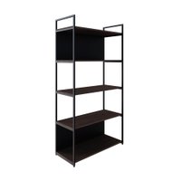 Estante com 3 Prateleiras e 2 Nichos Brooklyn Terracota e Preta 80 cm