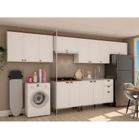 Cozinha Compacta Iluminata 12 PT 3 GV Branco e Ébano