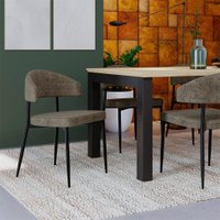 Conjunto com 4 Cadeiras Bless Marrom e Preta