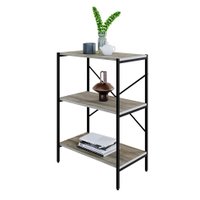Estante com 3 Prateleiras Tub Snow e Preta 60 cm