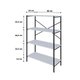 Estante com 4 Prateleiras Tub Branca e Preta 80 cm