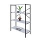Estante com 4 Prateleiras Tub Branca e Preta 80 cm