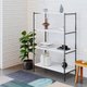 Estante com 4 Prateleiras Tub Branca e Preta 80 cm