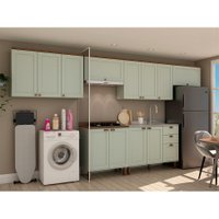 Cozinha Compacta Iluminata 12 PT 3 GV Mint e Ébano