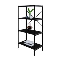 Estante com 4 Prateleiras Tub Preta 60 cm
