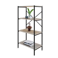 Estante com 4 Prateleiras Tub Snow e Preta 60 cm