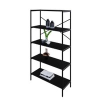 Estante com 5 Prateleiras Tub Preta 80 cm