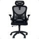 Cadeira Office Giratória Columbus Altura Regulável Sistema Relax Apoio Cabeça Assento Confortável Tela Mesh Preto - RPM
