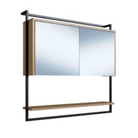 Armário Espelheira para Banheiro 80cm Estilo Industrial P1043 Mel