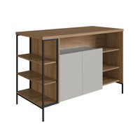Mesa Bancada Gourmet 131cm com Arm 2 Portas P1035 Mel/Arenas