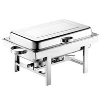 Rechaud Triplo com Tampa Aço Inox 7,5L com 3 Cubas 1/2 Gastronômico Hotel Restaurante