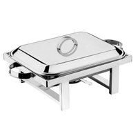 Rechaud Retangular 5L Tampa Inox Restaurante Buffet Hotel Zanella Queimador Inferior