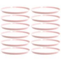 12 Bandejas Redonda 28cm Servir Bar Restaurante Rosa Himalaia Bubble Crippa