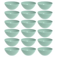 12 Tigelas Pequena Crippa Travessa Redonda 2,3L Servir Salada Sobremesa Verde Menta