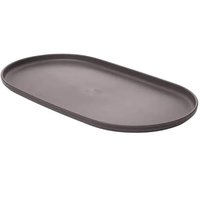 Travessa Oval Bambu Plástico 38x21cm Prato Bandeja Servir Petisco Salgados Lines Lyor