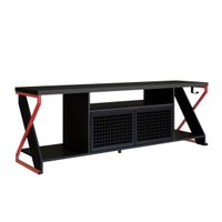 Rack Gamer para Tv até 60" com Led RGB  P1033 Vermelho/Preto