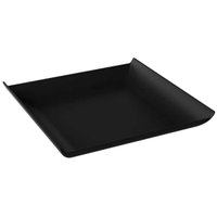 48 Pratos Quadrados 16cm Preto Pequenos Plástico Restaurantes Buffets Lanches Frutas Frios Cozy Coza