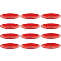 12 Pratos Plásticos Bandejas Servir 26cm UZ Lancherias Eventos Redondos Buffet