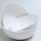 Saladeira Triangular Essential 2,5L Branco Tigela de Plástico Bacia Pipoca Pote Sobremesa Coza