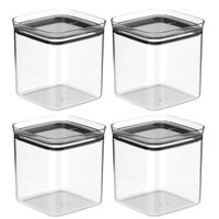 Kit 4 Porta Mantimentos Pote Hermético 2,3l Block Maxxi Ou Natural Alimentos