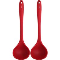 2 Conchas Vermelhas Silicone Cozinha Talher Servir Molhos Utensílio de Cozinha