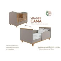 Berço Infantil Mimo Fendi/Nature - Permóbili Baby