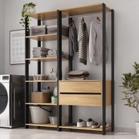 Armário Multiuso de Lavanderia Modulado 135cm 2 Peças Multimóveis MP5058 Branco