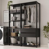 Armário Multiuso de Lavanderia Modulado 135cm 2 Peças Multimóveis MP5058 Branco
