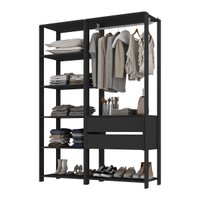 Guarda-Roupas Closet Modulado 2 Peças com 2 Gavetas e Cabideiro Multimóveis MP4320 Branco