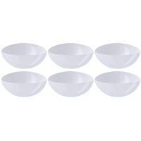 Kit 6 Saladeiras Triangulares Tigelas Plásticas 5L Brancas Essential Coza Pote Sobremesa Pipoca