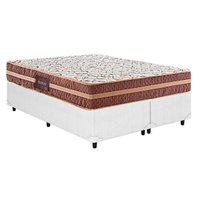 Conjunto Box Queen: Colchão Anatômico Herval D28 / AG65 Bermont + Base CRC Courano White (158x198)