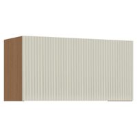 Armário Aéreo p/ Cozinha Simone Mendes c/ 1 Porta Basculante 80cm Carvalho/Cinza - Nesher