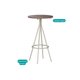 Mesa de Sala Jantar 1575 Aço c/ Tampo Madeirado 60 cm Preto/Legno - Carraro
