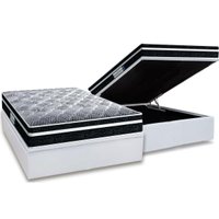 Cama Box Baú Casal: Colchão Anatômico Probel D33 ProDormir Advanced Tech1500 Plus + Base CRC Courano White (138x188)