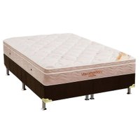 Conjunto Box King: Colchão Espuma Ortobom Apollo Viscomemory + Cama Box Suede Brown (186x198)