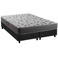Conjunto Box Queen: Colchão Anatômico Herval D28 / AG65 Black + Base CRC Suede Gray (158x198)