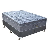 Conjunto Box: Colchão Molas Probel Ensacadas Perfil Springs + Base CRC Suede Gray King (193x203)