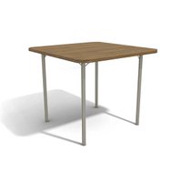 Mesa p/ Cozinha Sena c/ Tampo 90cm Niquel/Nogueira - Kappesberg