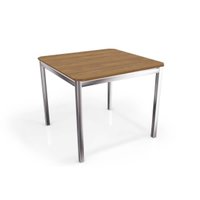 Mesa p/ Cozinha Reno c/ Tampo 90cm Cromada/Nogueira - Kappesberg