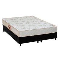 Conjunto Box King: Colchão Espuma Castor D33 Sleep Max Relax + Base CRC Suede Black (193x203)
