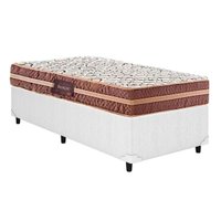 Conjunto Box Solteiro: Colchão Anatômico Herval D28 / AG65 Bermont + Base CRC Courano White (88x188)