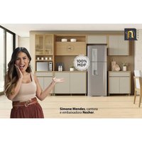 Balcão de Cozinha c/ Tampo Condessa c/ 2 Portas e 1 Gaveta 80cm Carvalho/Cinza - Nesher
