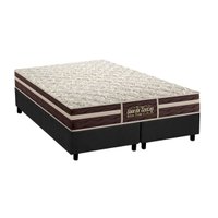Cama Box Queen: Colchão Ortopédico Probel Guarda Costas Extra Firme + Base CRC Suede Gray (158x198)