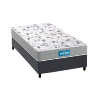 Conjunto Box Solteiro: Colchão Anatômico Probel D45 Guarda Costas Próextreme Plus + Base CRC Courano Gray (88x188)