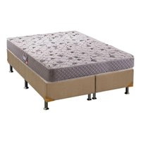 Conjunto Box Queen: Colchão Anatômico Herval D28 / AG65 Black + Base CRC Suede Clean (158x198)