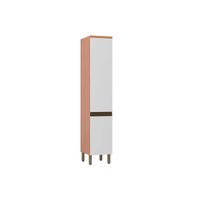 Torre Quente de Cozinha Paneleiro Thela Macadâmia c/ 2 Portas 40cm Freijo/Branco - Telasul