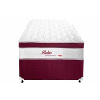 Cama Box Conjugado Solteiro: Colchão Molas Bonnel Rubio (88x188x57) - Herval